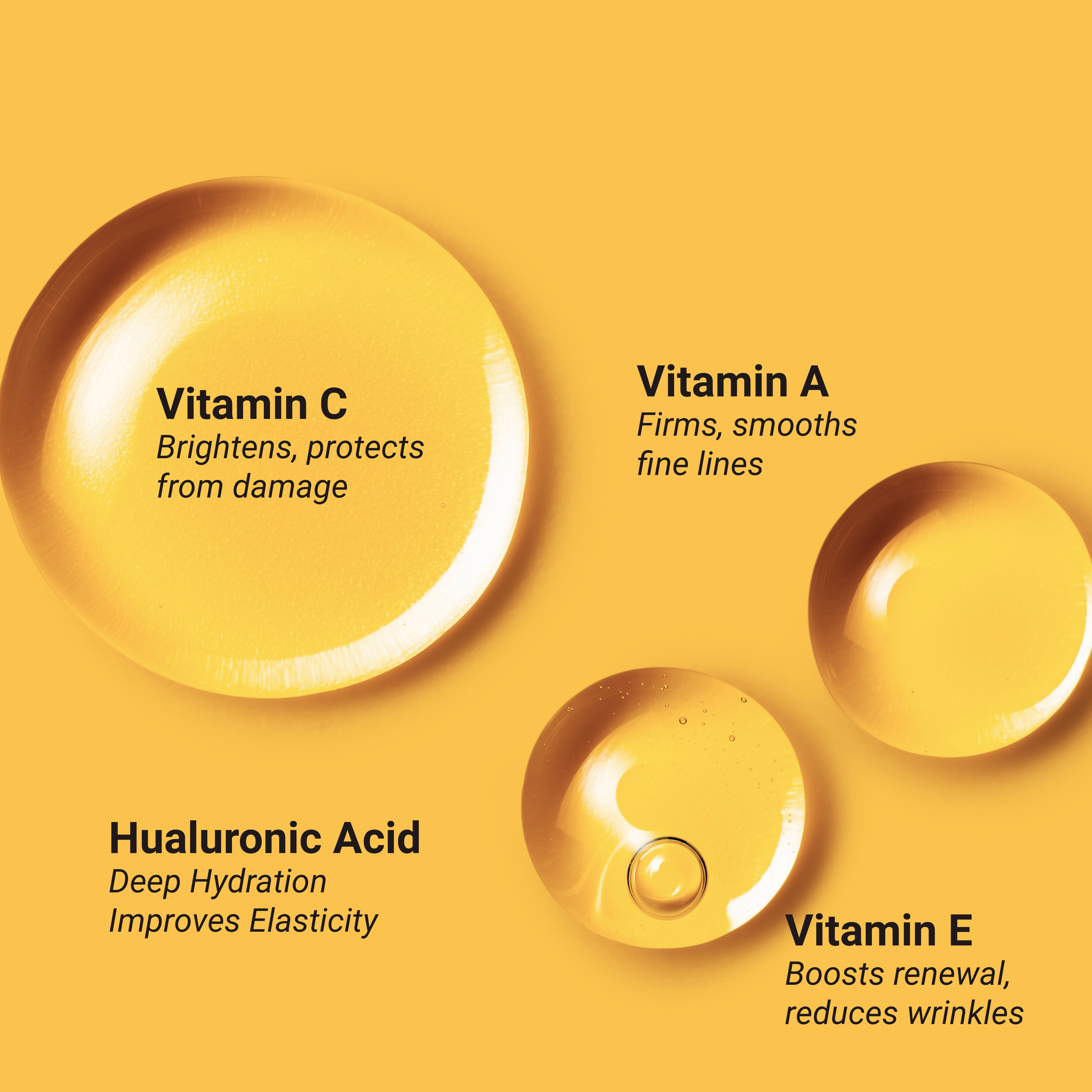 Illustration of vitamin droplets