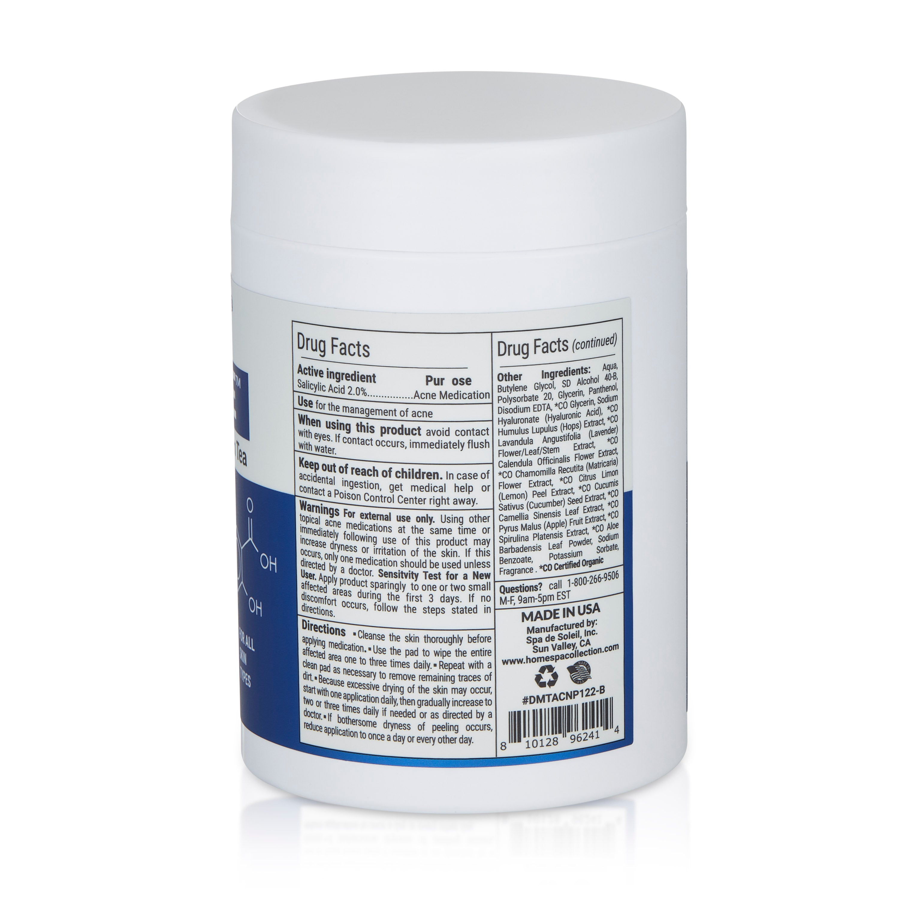 White container with a label