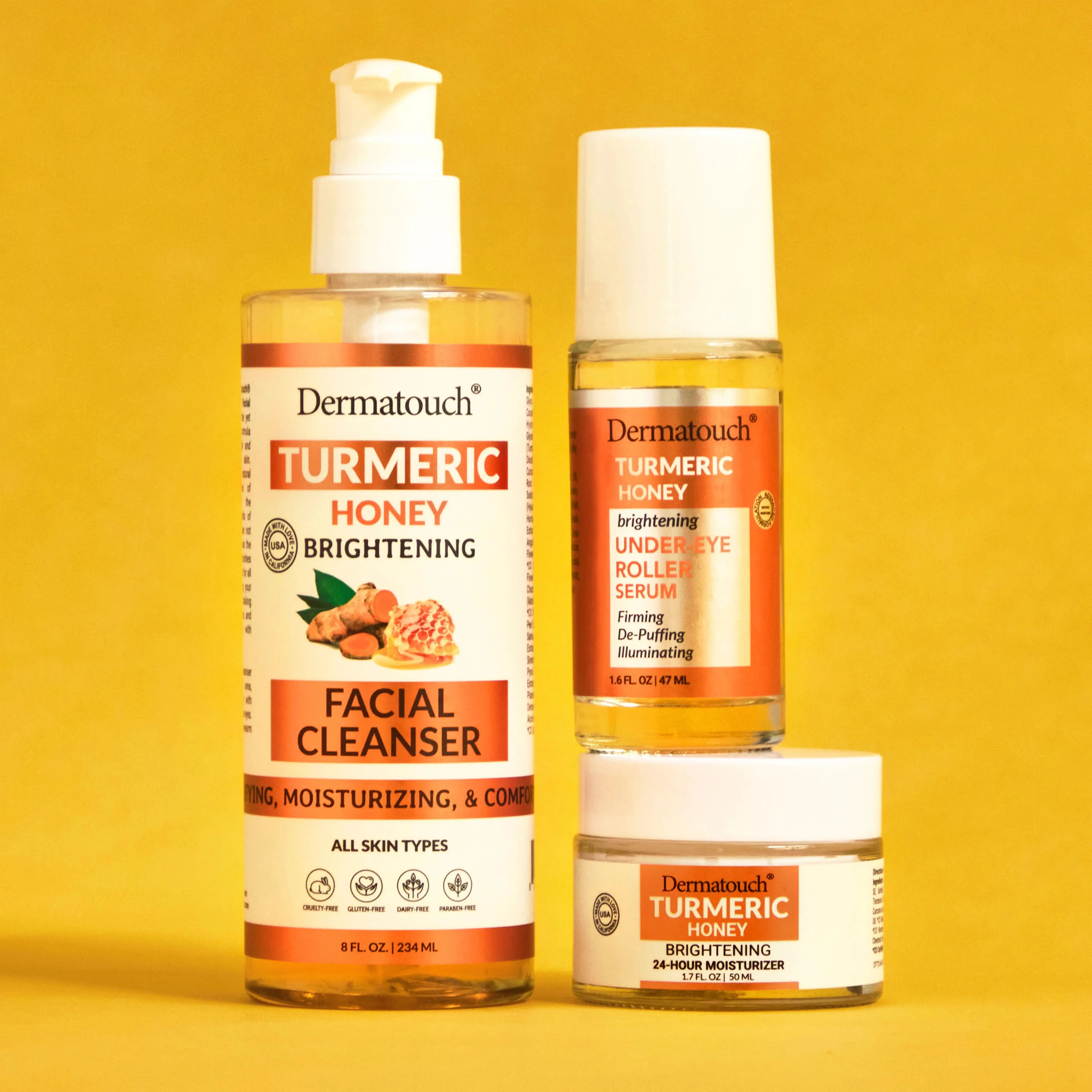 Dermatouch Turmeric Honey skincare products